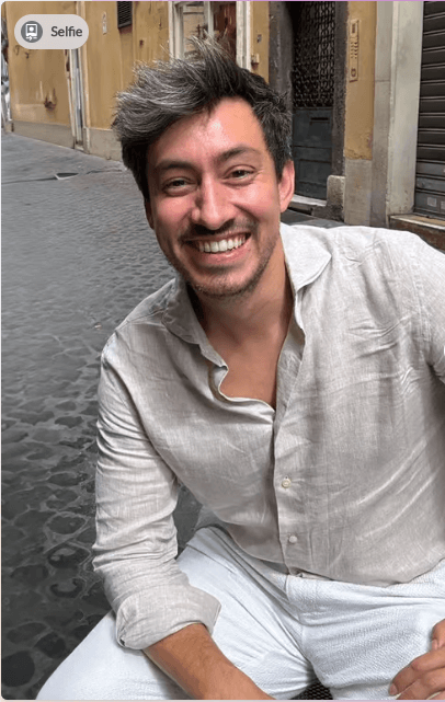 AI headshot generator comparison – original vs. AI-enhanced image.